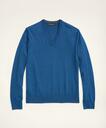 Brooks Brothers Men's Merino V-Neck Sweater | Medium Blue