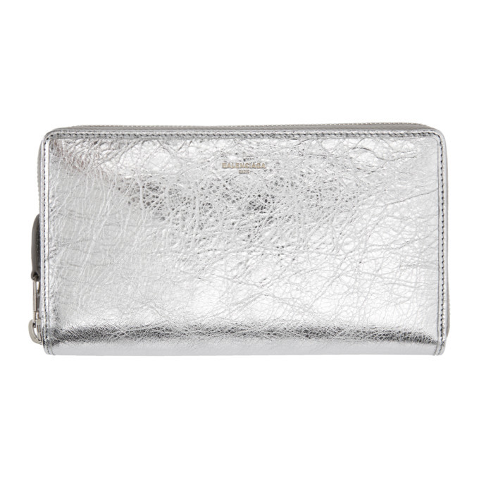 balenciaga silver wallet