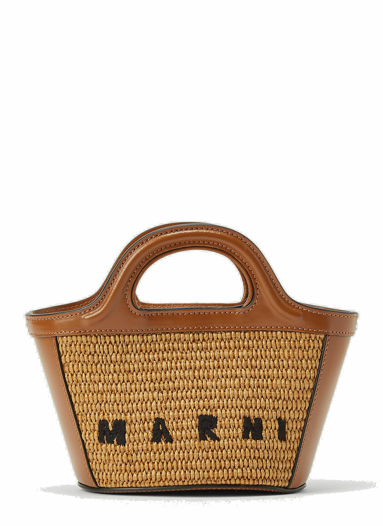 Marni - Tropicalia Micro Tote Bag in Brown Marni