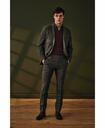 Brooks Brothers Men's Regent Fit Merino Wool Flannel Mini-Houndstooth Suit Jacket | Brown