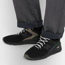 New Balance - X90 Suede-Trimmed Mesh Sneakers - Men - Black