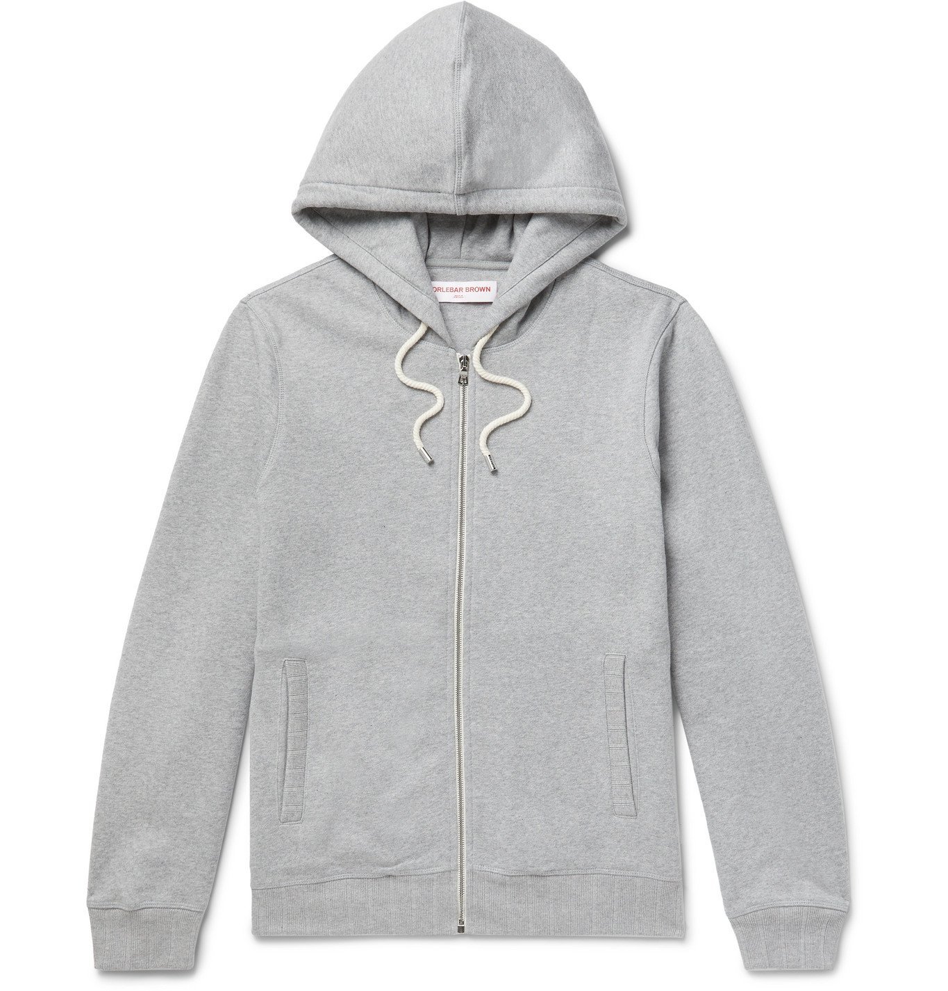 Orlebar Brown - Mathers Fleece-Back Cotton-Jersey Zip-Up Hoodie - Gray ...