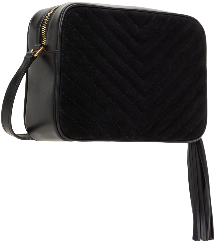 Saint Laurent Black Suede Lou Camera Bag Saint Laurent