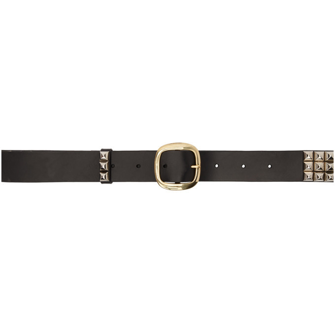 Charles Jeffrey Loverboy Black and Silver Stud Belt Charles