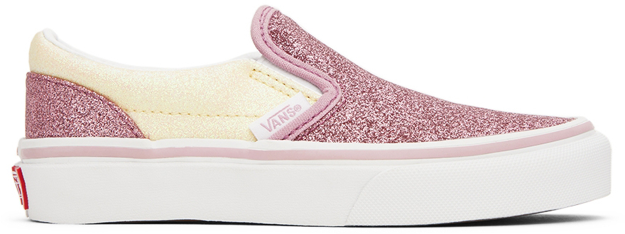 Photo: Vans Kids Pink & Off-White Sk8-Hi Zip Little Kids Sneakers