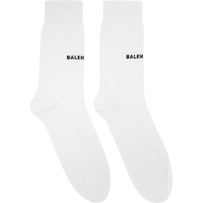 Balenciaga White Logo Socks Balenciaga