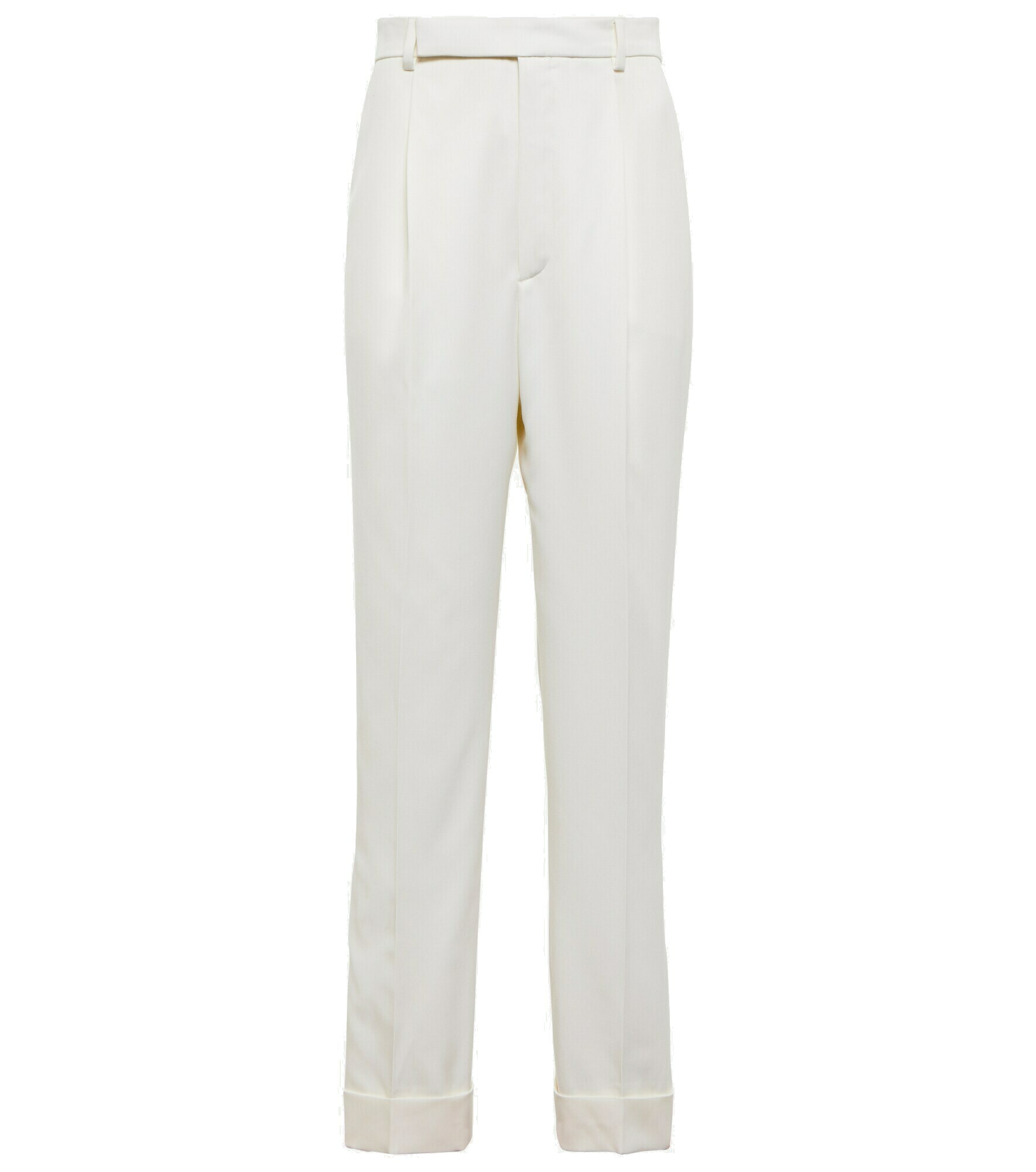 Saint Laurent - High-rise virgin wool straight pants Saint Laurent