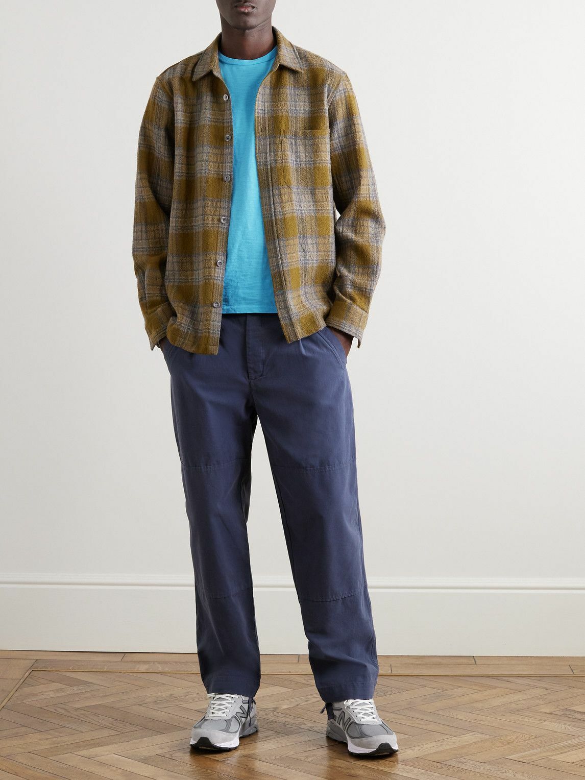 Velva Sheen SlimFit Slub CottonJersey TShirt Blue Velva Sheen