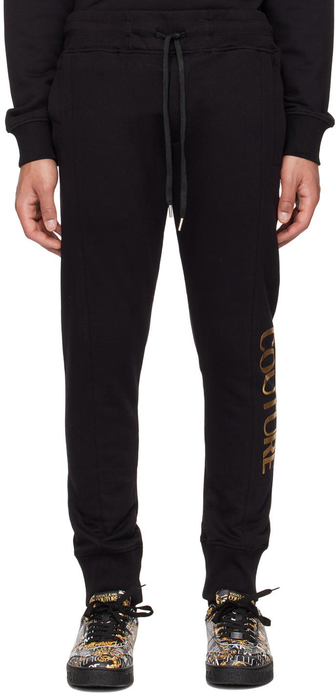 Versace Jeans Couture Black Bonded Lounge Pants Versace