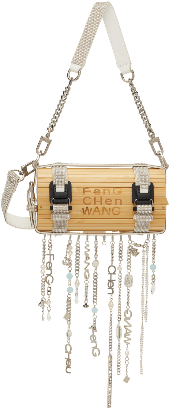 Feng Chen Wang Beige & Silver Big Bamboo Bag Feng Chen Wang