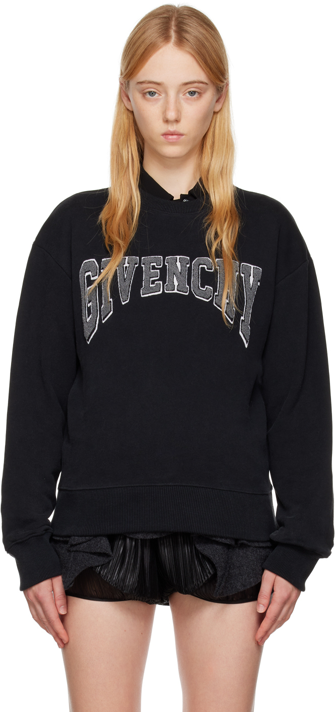 Givenchy Black Embroidered Sweatshirt Givenchy