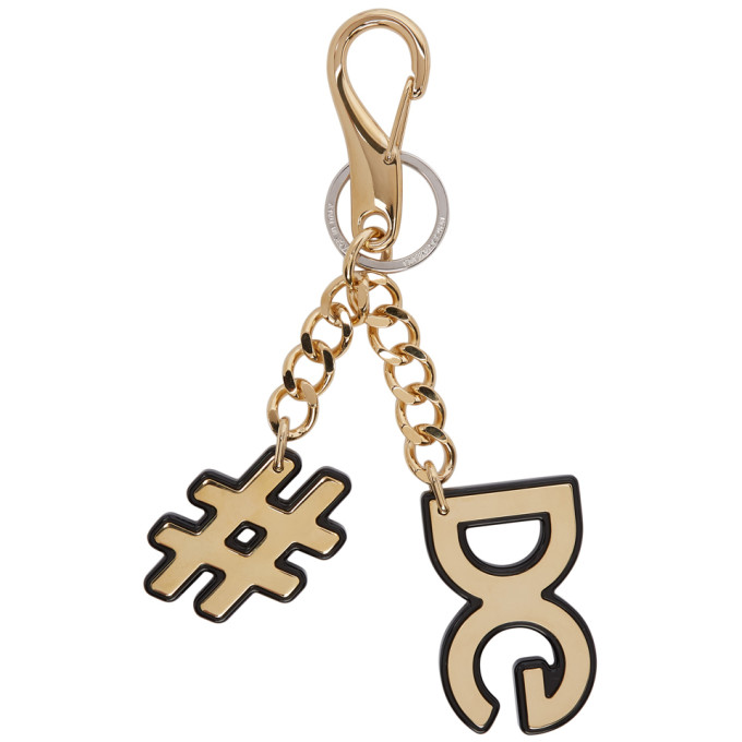 Dolce and Gabbana Gold Metal DG Keychain Dolce & Gabbana