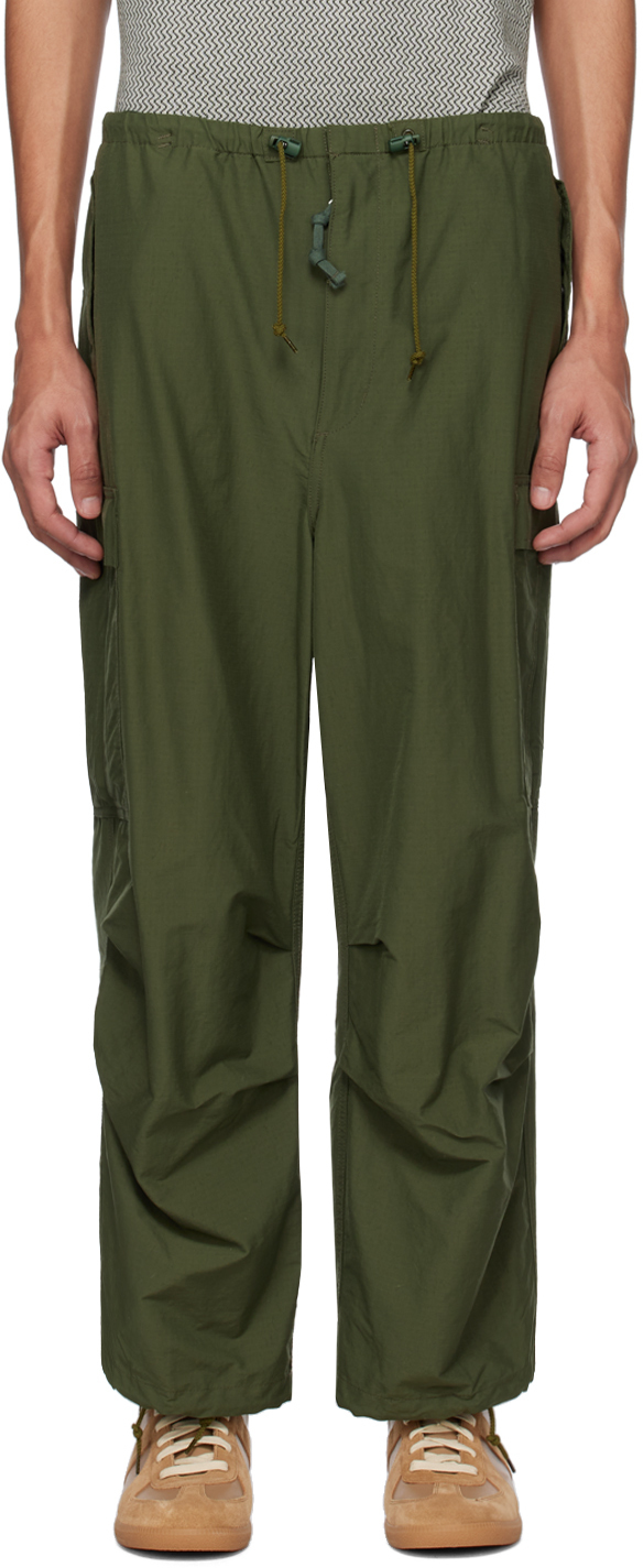 BEAMS PLUS Green Drawstring Cargo Pants Beams Plus