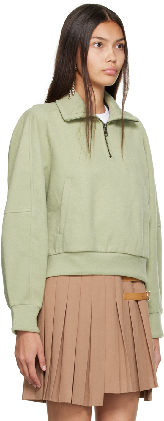 Wooyoungmi Green HalfZip Sweatshirt Wooyoungmi