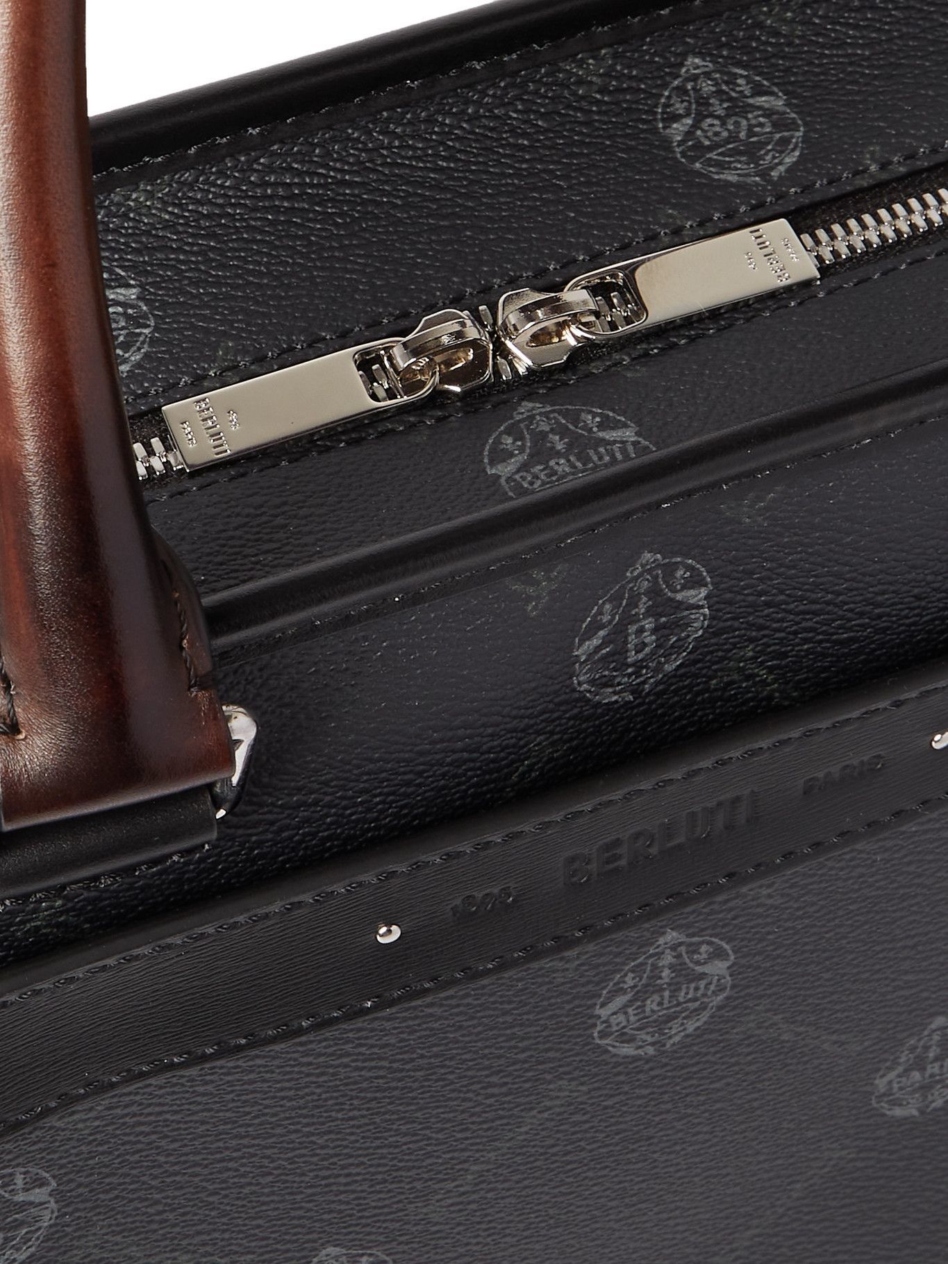 Berluti - Logo-Print Full-Grain Leather Briefcase Berluti