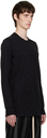 Rick Owens Black Grid Level Long Sleeve T-Shirt