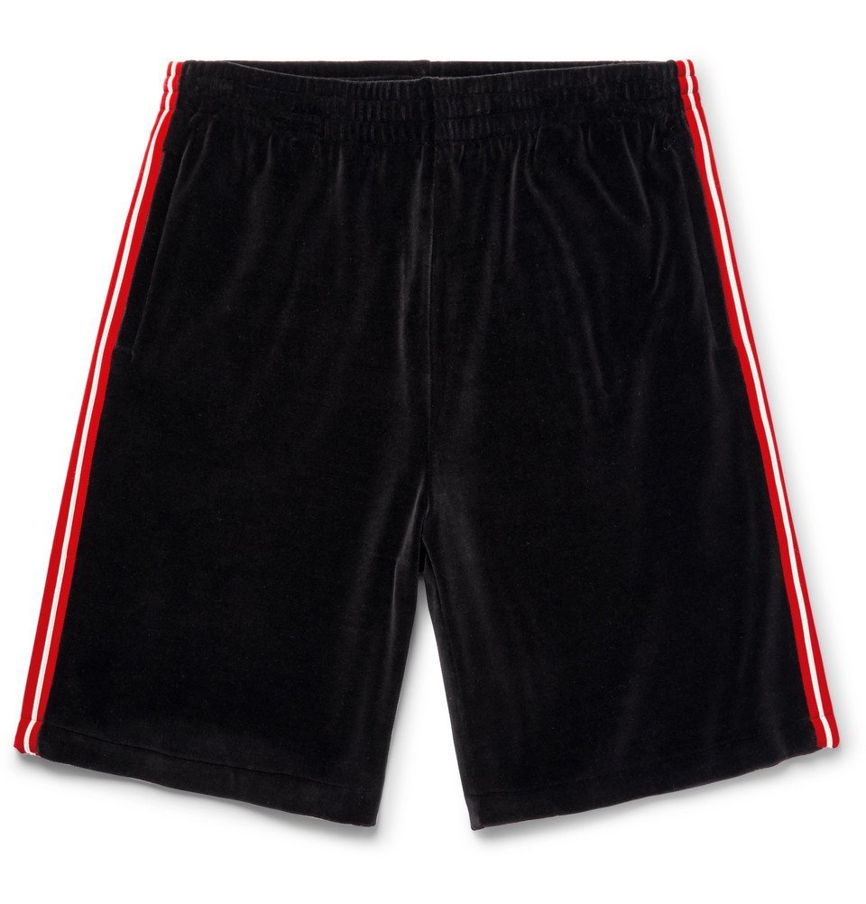 gucci velour shorts