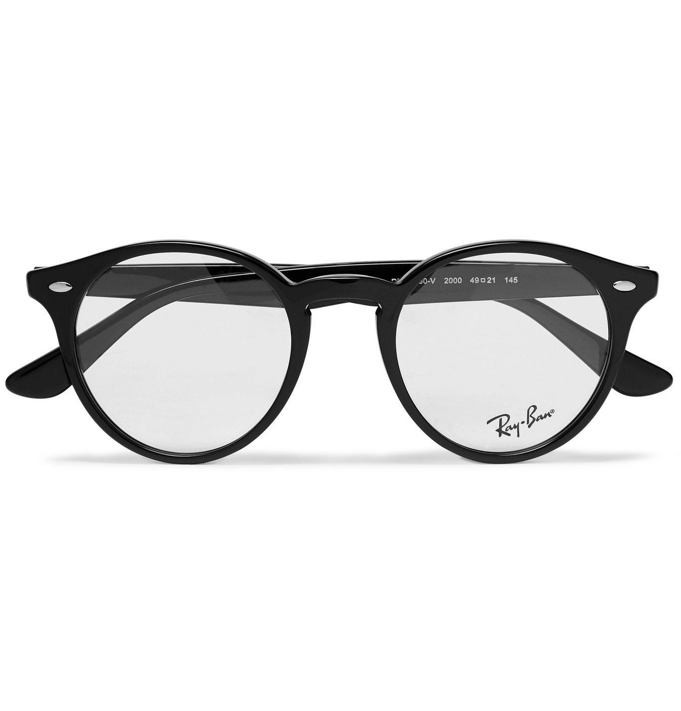 Ray-Ban - Round-Frame Acetate Optical Glasses - Black Ray Ban