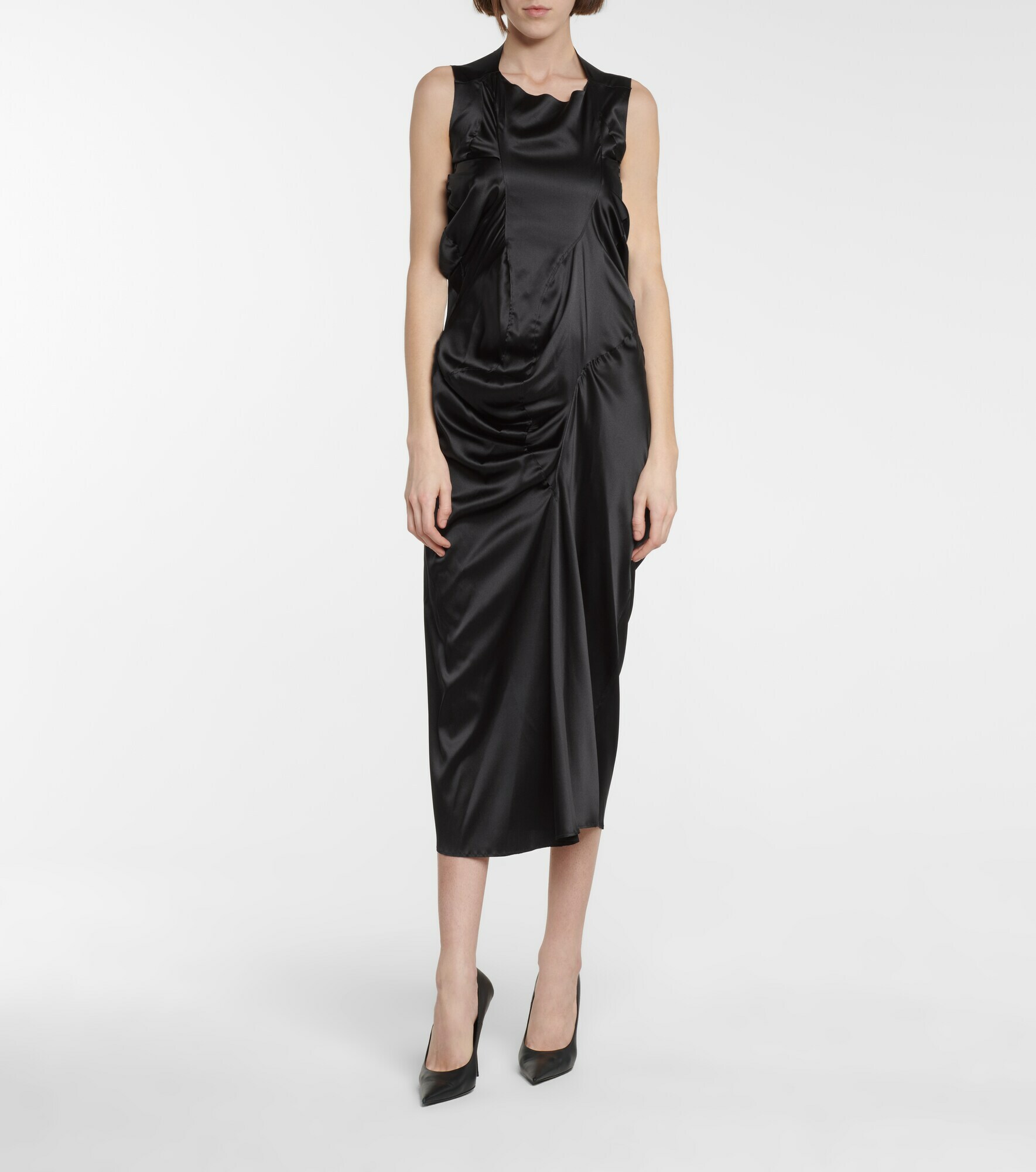 Maison Margiela - Stretch-silk satin midi dress Maison Margiela