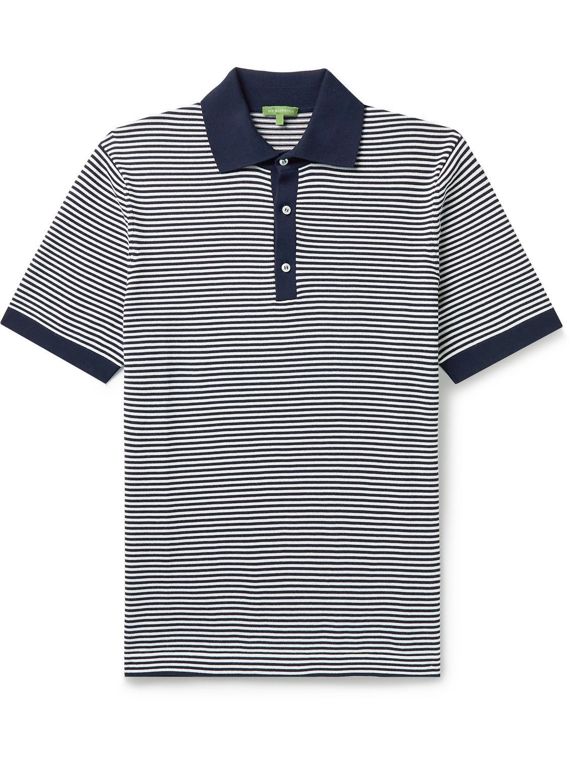 Sid Mashburn - Striped Cotton Polo Shirt - Blue Sid Mashburn