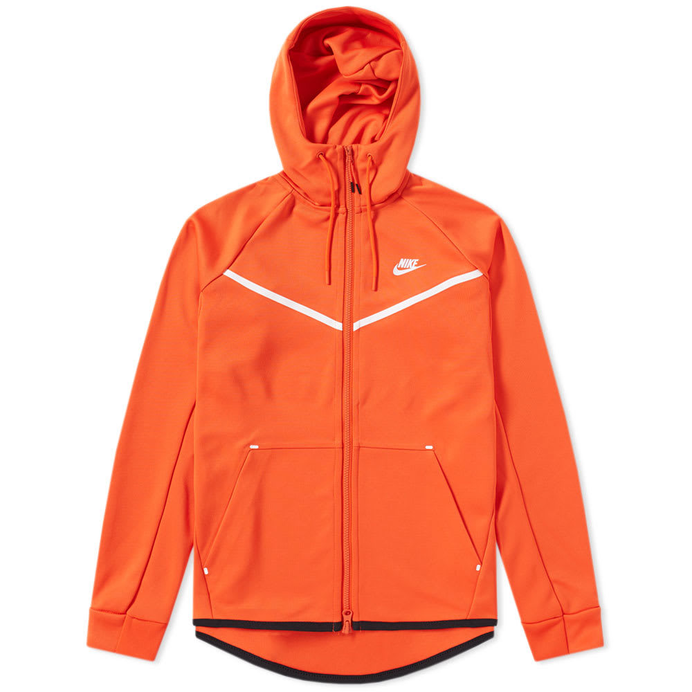 orange nike fleece jacket