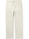 Oliver Spencer - Morwell Webbing-Trimmed Organic Cotton-Jersey Sweatpants - Neutrals