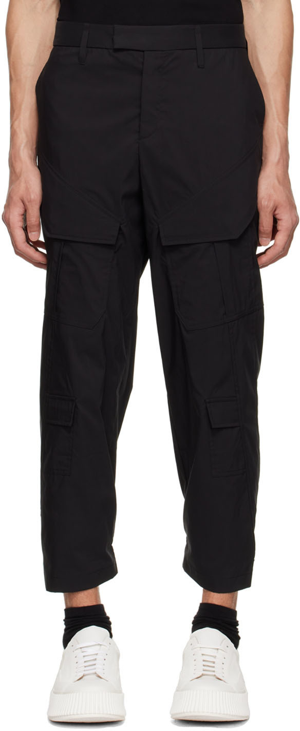 Neil Barrett Black Cotton Cargo Pants Neil Barrett