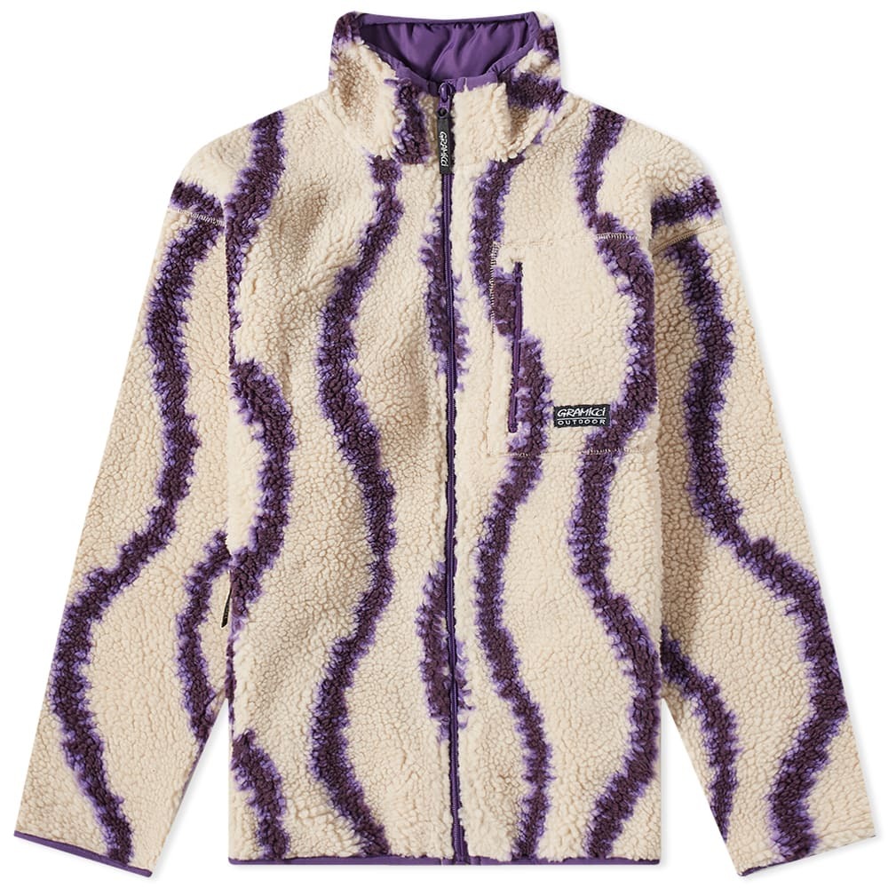 Gramicci Men's Sherpa Fleece Jacket in Natural Swirl Gramicci