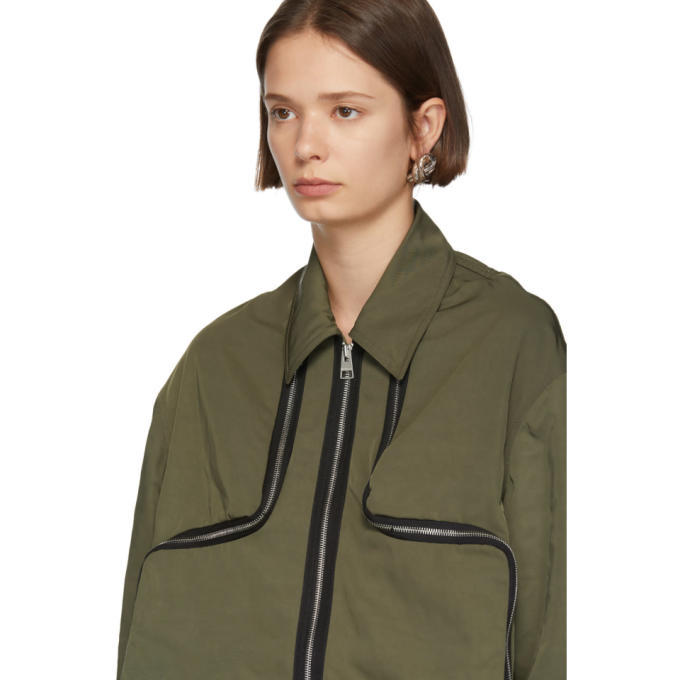 JW Anderson Green Two-Way Zipper Jacket JW Anderson