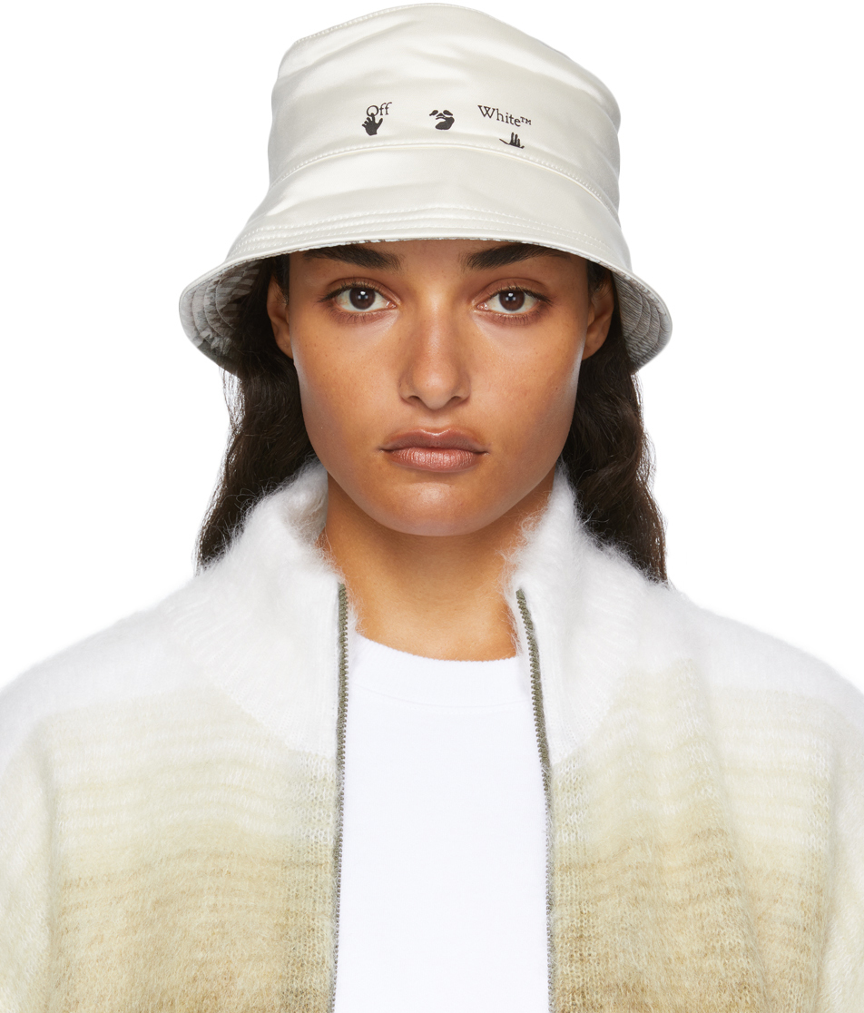 Off-White Reversible Off-White Delave Regular Bucket Hat Off-White