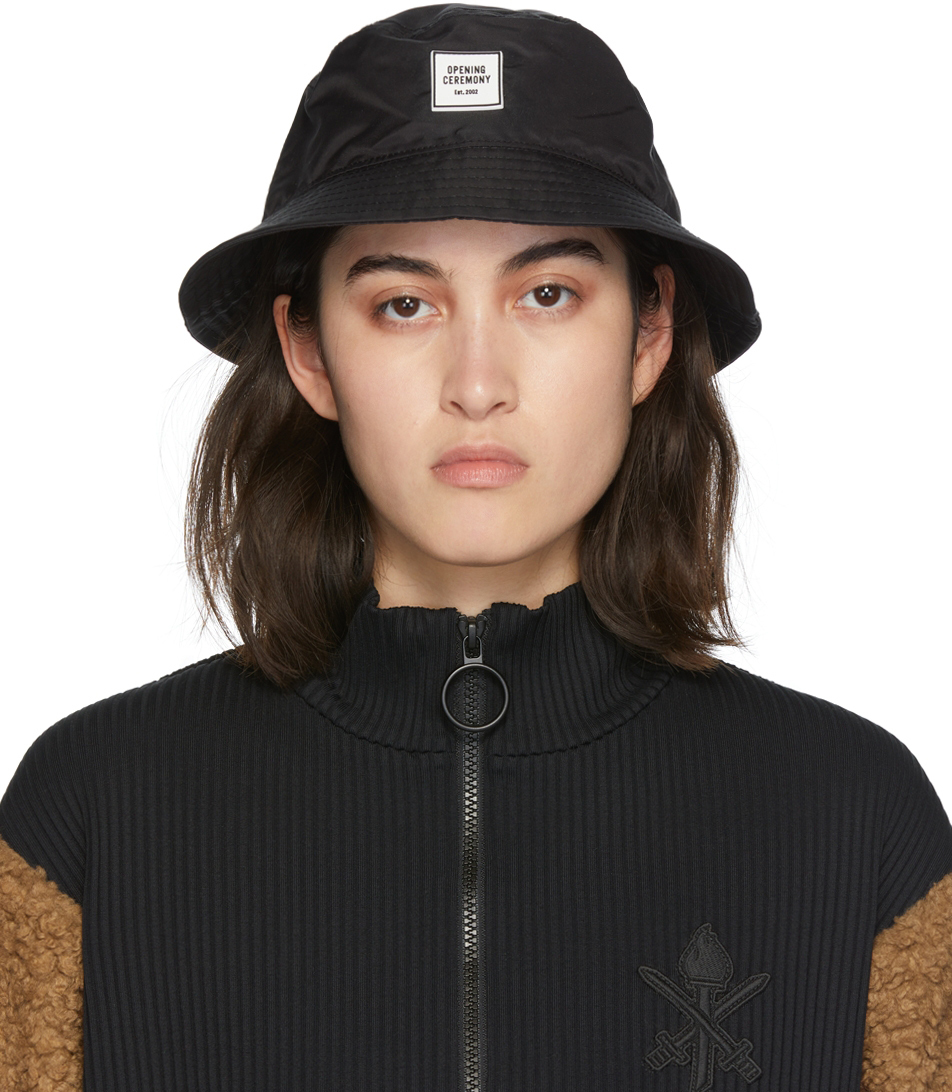 Opening Ceremony Black Box Logo Bucket Hat Opening Ceremony