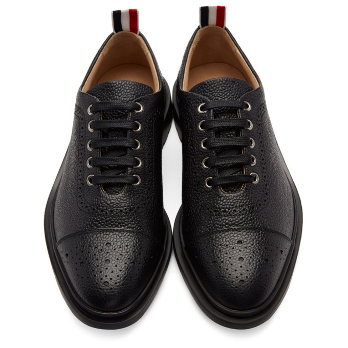 Thom Browne Black Toe Cap Derbys Thom Browne