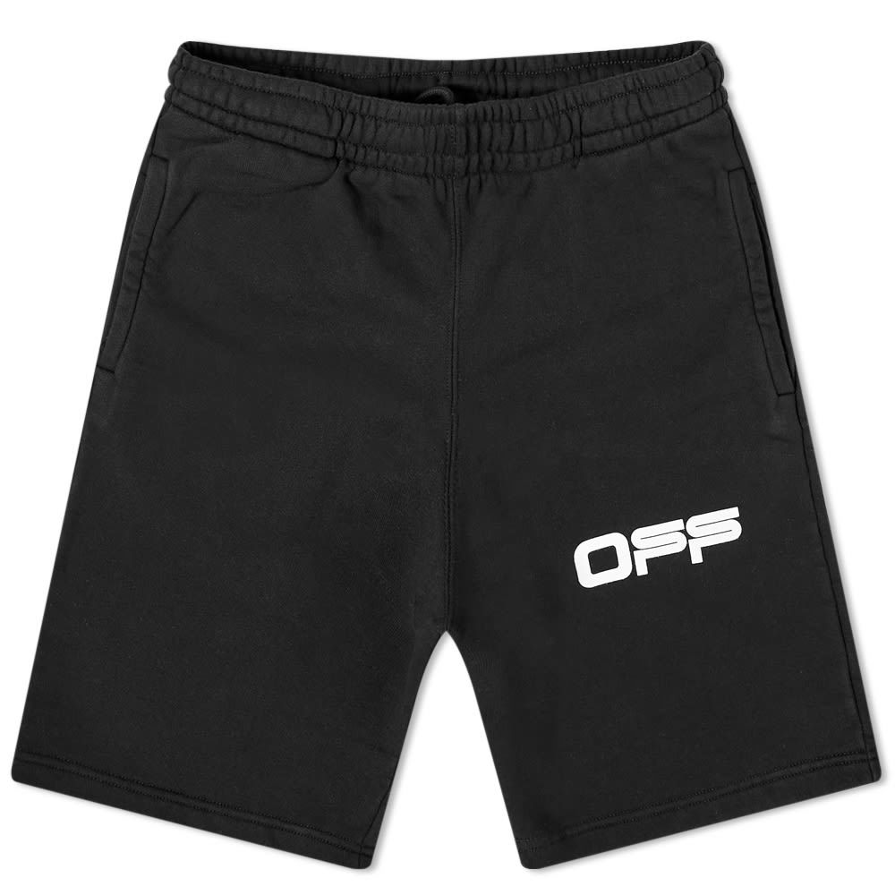 off white airport tape shorts