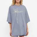 Rick Owens Women's x Champion Tommy Logo T-Shirt in Blue/Lilac