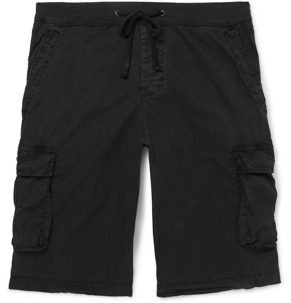 Mens Clothing Shorts Cargo shorts James Perse Cotton Drawstring Cargo Shorts in Black for Men 