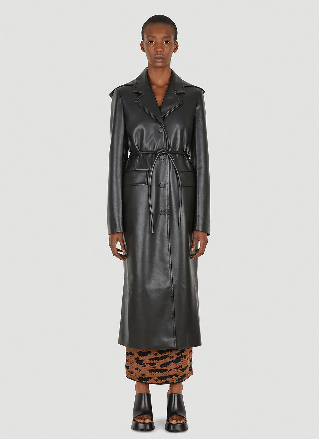 Kenna Coat in Black Nanushka