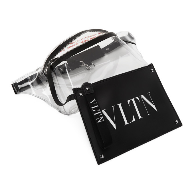 Valentino Transparent Valentino Garavani PVC VLTN Galaxy Belt Bag ...