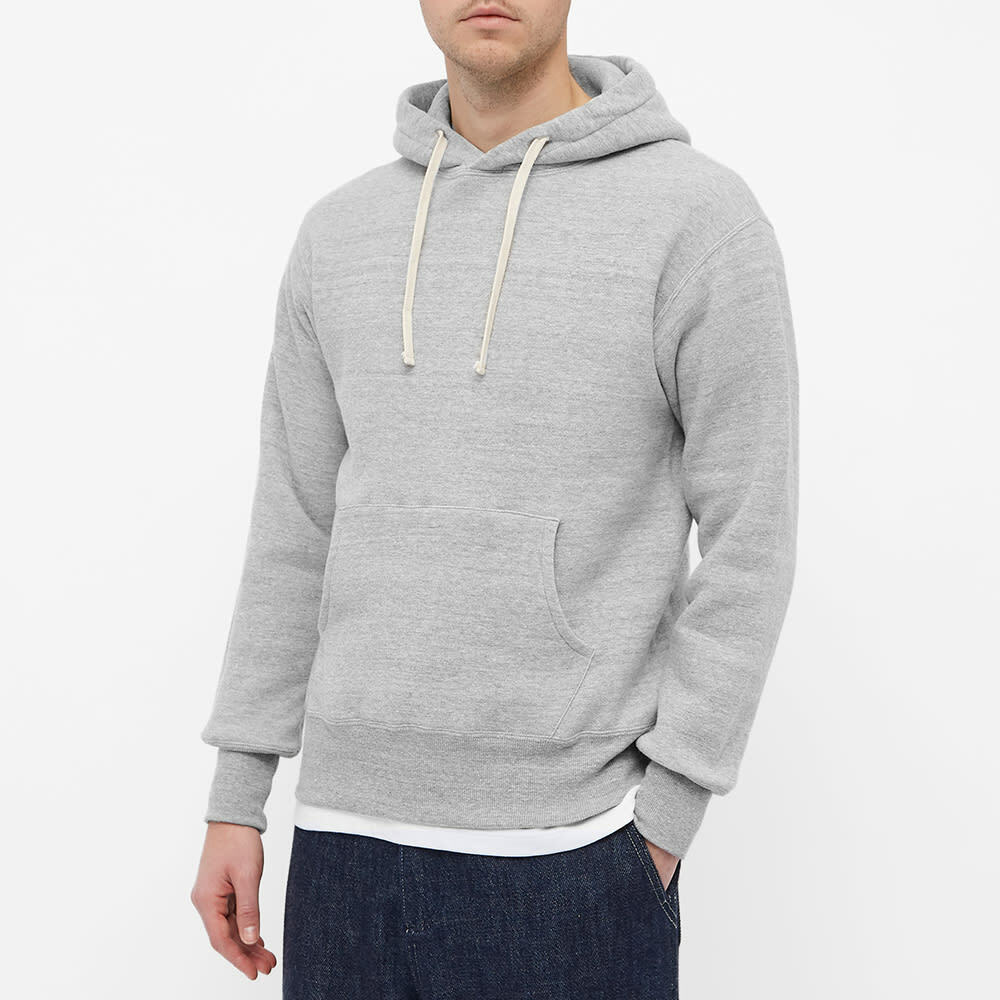 The Real McCoy's Men's 10oz Loopwheel Hoody in Grey The Real McCoys