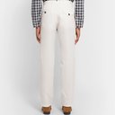 Oliver Spencer - Fishtail Herringbone Organic Cotton and Linen-Blend Trousers - Ecru