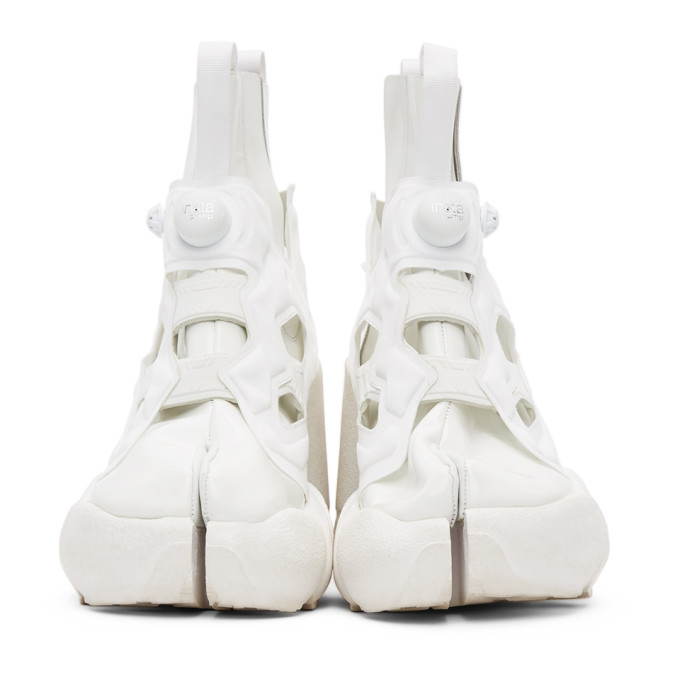 Maison Margiela White Reebok Edition Tabi Instapump Fury Hi Boots