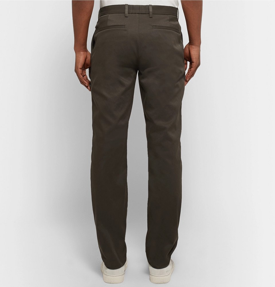 Theory - Zaine Slim-Fit Tech-Twill Chinos - Army green Theory