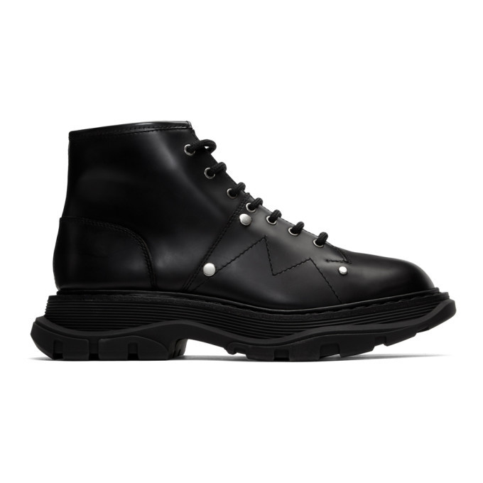 alexander mcqueen tread slick lace up boots