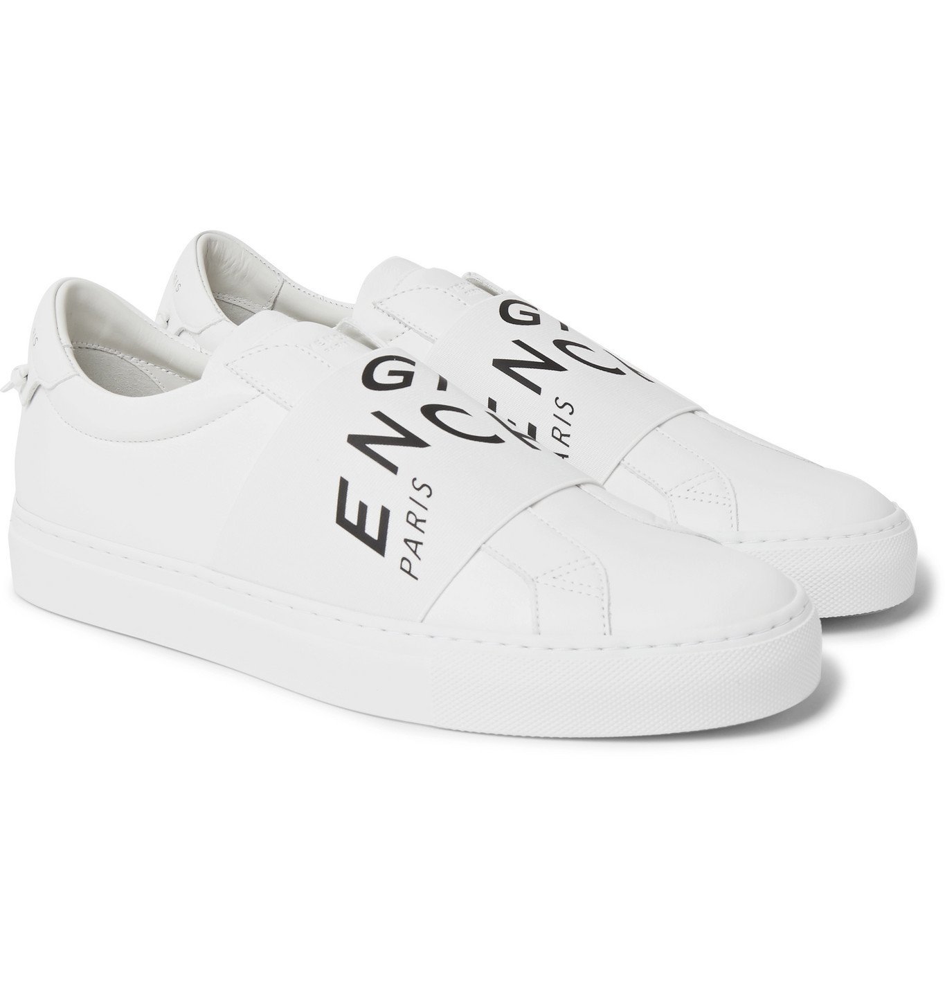 Givenchy - Urban Street Logo-Print Leather Slip-On Sneakers - White ...