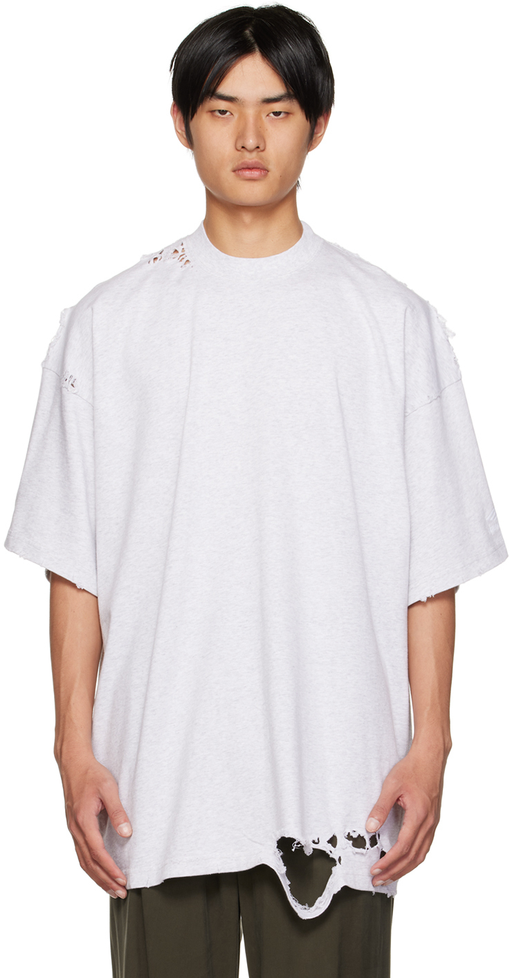Balenciaga Gray 3B Sports Icon Oversized T-Shirt Balenciaga