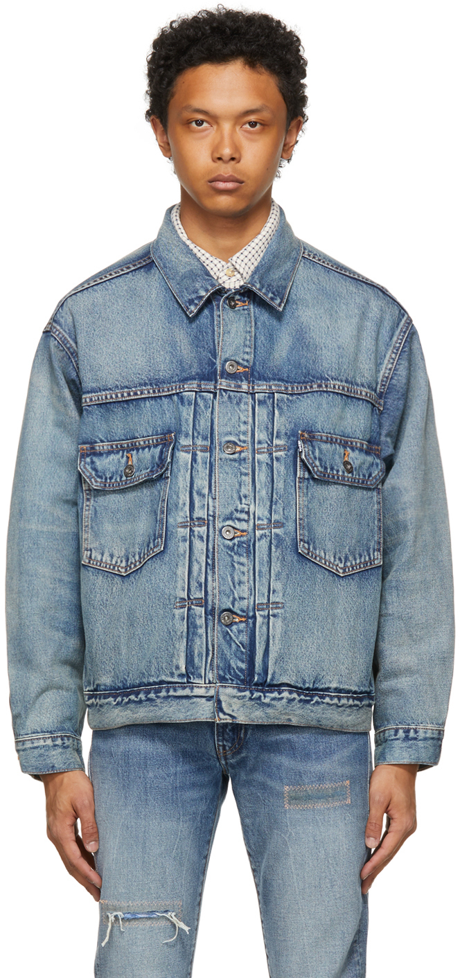 Levi's Made & Crafted Blue Denim Oversized Type II Trucker Jacket Levis  Made and Crafted