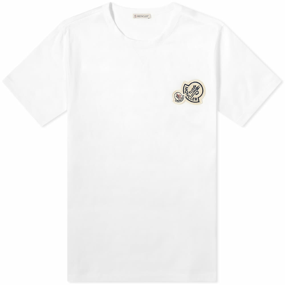 Moncler Men S Multi Logo T Shirt In White Moncler