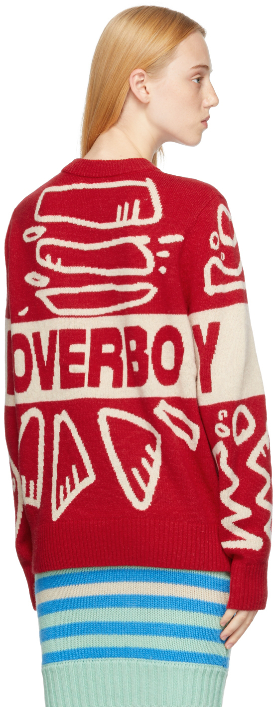 Charles Jeffrey Loverboy Red Logo Graphic Sweater Charles Jeffrey ...