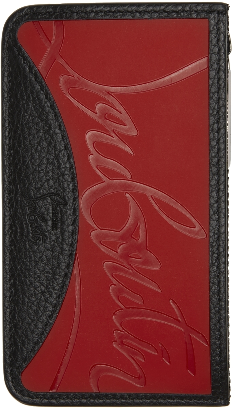 Christian Louboutin Black Credilou Zip Card Holdr Christian Louboutin