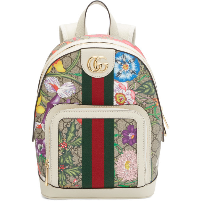 Gucci Multicolor Small GG Flora Ophidia Backpack Gucci