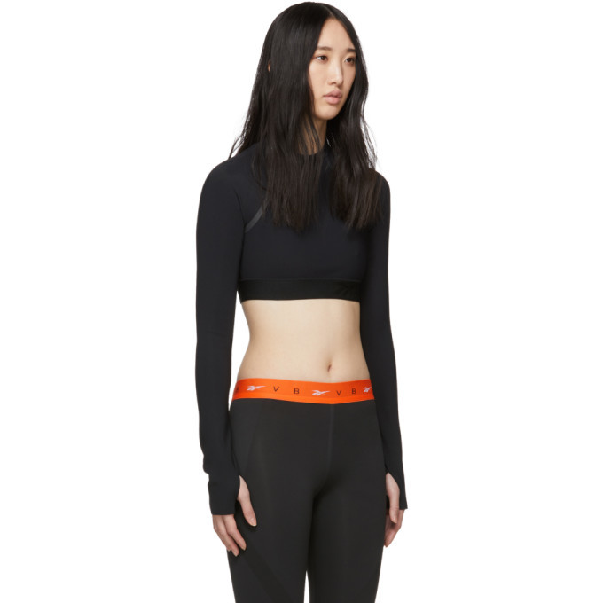 reebok long sleeve crop top